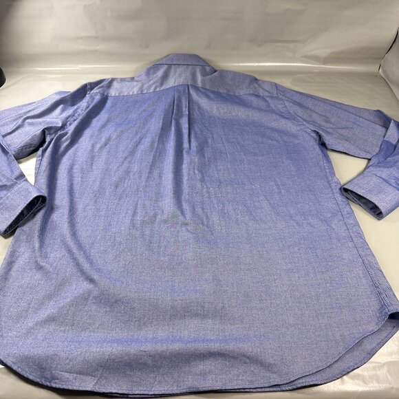 Peter Millar Button Up Shirt Men Chambray Cotton Long Sleeve Work Sport - Picture 11 of 13